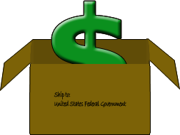 Money in a box- ship your taxes to the feds, or face the consequences.